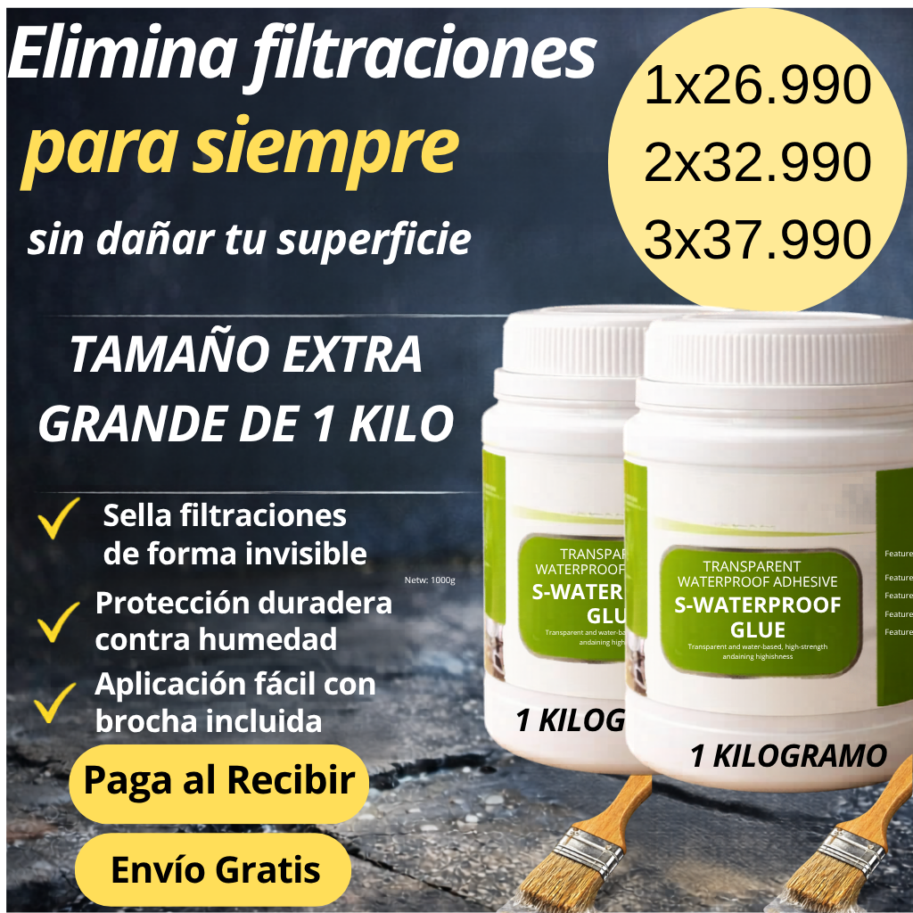 SELLADOR INVISIBLE ¡¡IMPERMEABILIZA TODO EN 10 MINUTOS!! <br>HOY PROMO 2 X 32.990